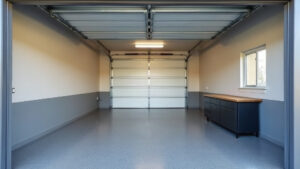 Glossy epoxy resin floor coating in a Melbourne home garage